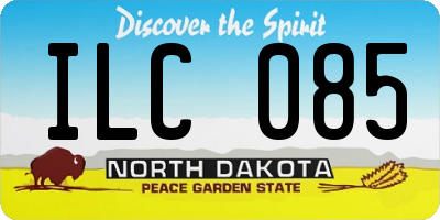 ND license plate ILC085