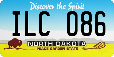 ND license plate ILC086