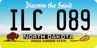 ND license plate ILC089