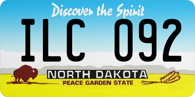 ND license plate ILC092