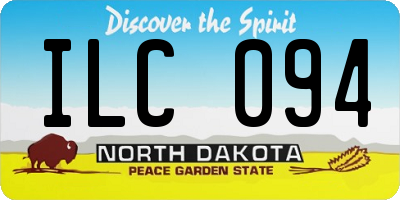 ND license plate ILC094