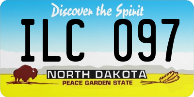 ND license plate ILC097