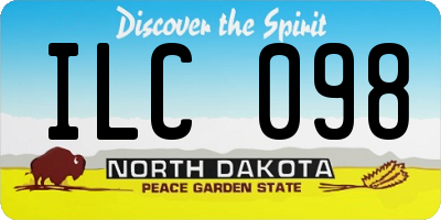 ND license plate ILC098