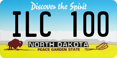 ND license plate ILC100