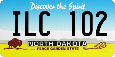 ND license plate ILC102