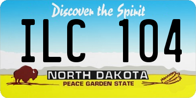 ND license plate ILC104
