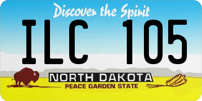 ND license plate ILC105