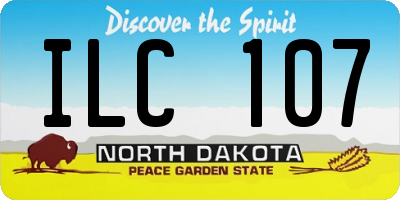 ND license plate ILC107
