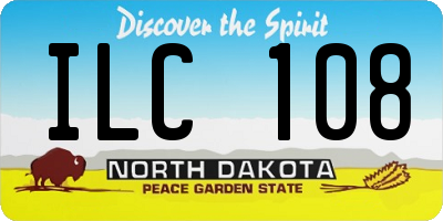 ND license plate ILC108