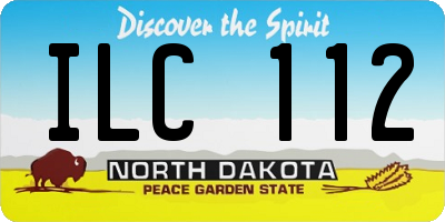 ND license plate ILC112