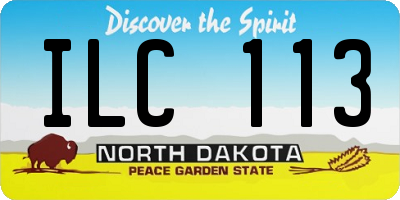 ND license plate ILC113