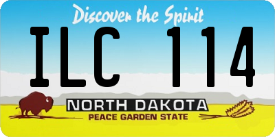 ND license plate ILC114