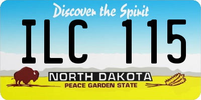 ND license plate ILC115