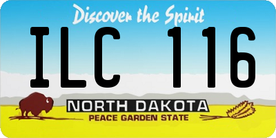 ND license plate ILC116