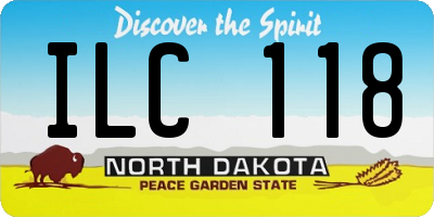 ND license plate ILC118