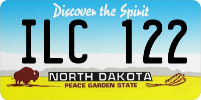 ND license plate ILC122