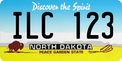 ND license plate ILC123