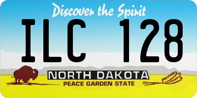 ND license plate ILC128