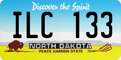 ND license plate ILC133