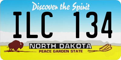 ND license plate ILC134