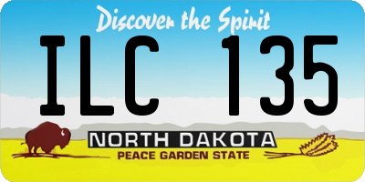 ND license plate ILC135