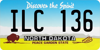 ND license plate ILC136