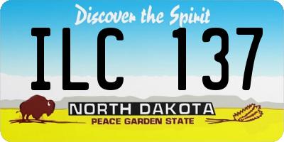 ND license plate ILC137