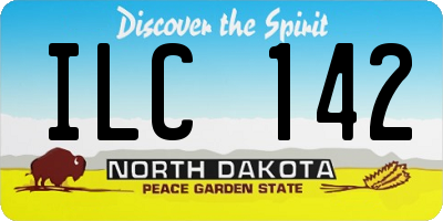 ND license plate ILC142