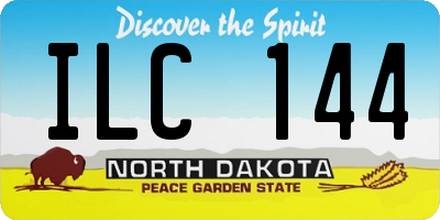 ND license plate ILC144