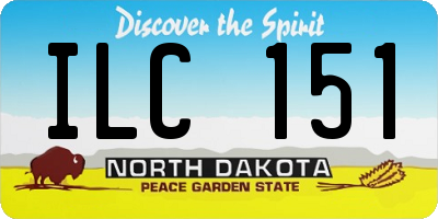 ND license plate ILC151