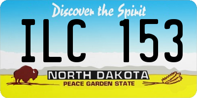 ND license plate ILC153