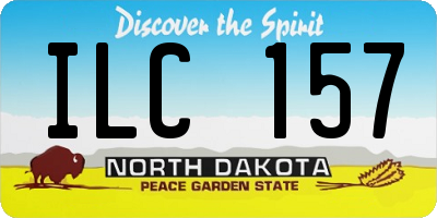 ND license plate ILC157