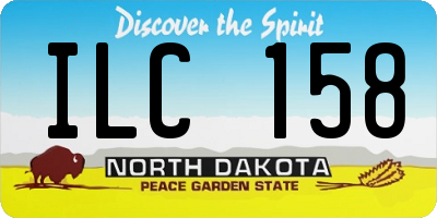 ND license plate ILC158