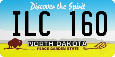 ND license plate ILC160
