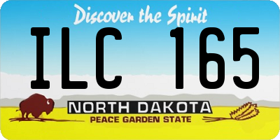 ND license plate ILC165