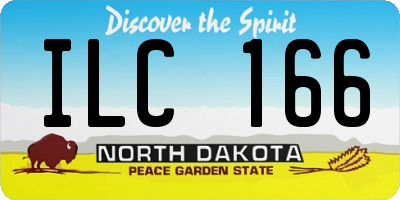 ND license plate ILC166
