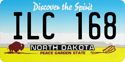 ND license plate ILC168