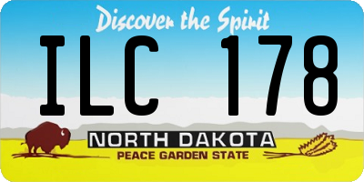 ND license plate ILC178
