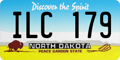 ND license plate ILC179