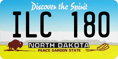 ND license plate ILC180