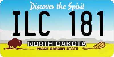 ND license plate ILC181