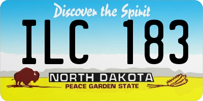 ND license plate ILC183