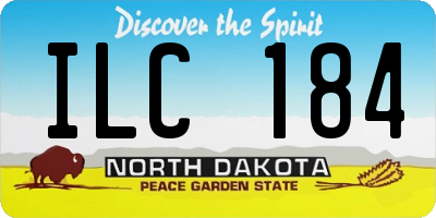 ND license plate ILC184