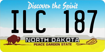ND license plate ILC187