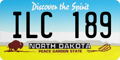 ND license plate ILC189