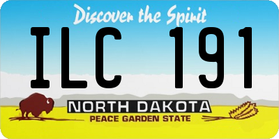 ND license plate ILC191