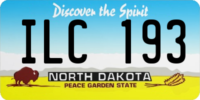 ND license plate ILC193