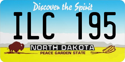 ND license plate ILC195