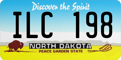ND license plate ILC198