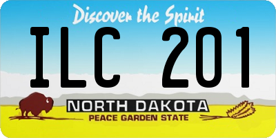 ND license plate ILC201